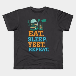 EAT SLEEP YEET REPEAT Kids T-Shirt